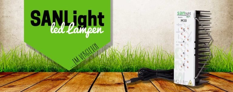 Titelbild mit SANlight Pflanzenlampe