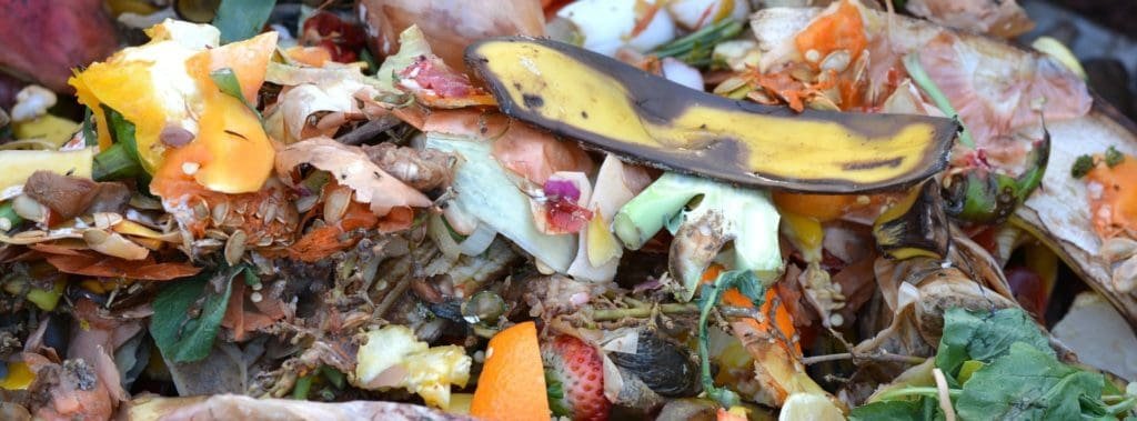 Biologischer Abfall auf Komposthaufen