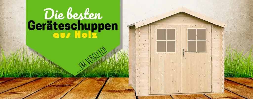 Holz- Geräteschuppen Test Titelbild