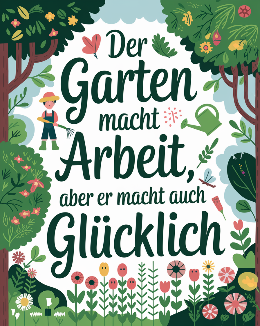 Wunderschöne Gartensprüche und Zitate zum Nachdenken, Schmunzeln & Teilen