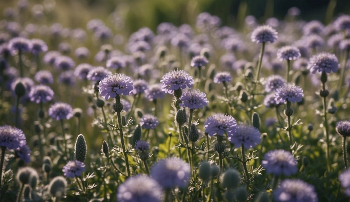 A field of Phacelia flowers in bloom, surrounded by native plants for soil restoration