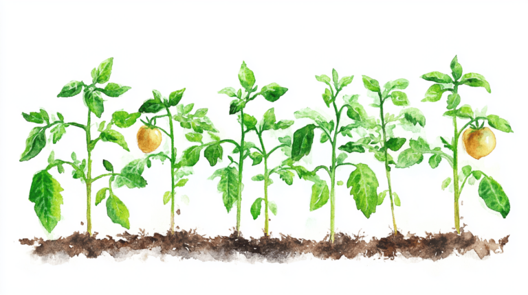 Wasserfarben Tomatenpflanzen Illustration